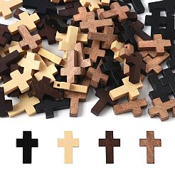 100Pcs 4 Colors Wooden Pendants&nbsp;WOOD-FS0001-50