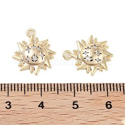Brass Micro Pave Clear Cubic Zirconia Pendants&nbsp;KK-Z059-13G