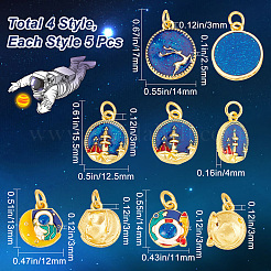 20Pcs 4 Style Alloy Enamel Pendants&nbsp;ENAM-SC0003-18