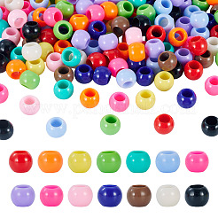 200Pcs Opaque Acrylic European Beads&nbsp;SACR-TA0001-57