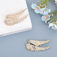 2PCS Crystal Rhinestone Wing Lapel Pin&nbsp;JEWB-CA0001-30G