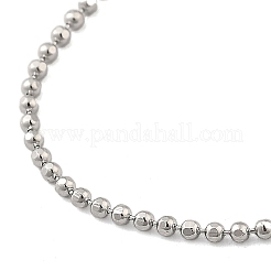 Adjustable Slider Brass Ball Chain Necklaces for Men Women&nbsp;NJEW-G160-13P