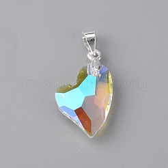 Electroplate Glass Pendants&nbsp;FIND-TAC0009-67S-01