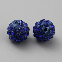 Handmade Polymer Clay Rhinestone Beads&nbsp;CLAY-WH0011-08Q