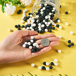 2 Styles Natural Lava Rock Round Beads Strands&nbsp;G-TA0002-30