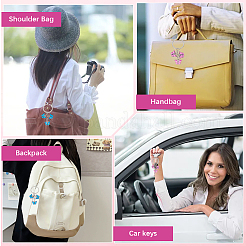 2Pcs 2 Colors Zinc Alloy Keychain&nbsp;KEYC-CP0001-36