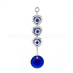 Handmade Lampwork & Resin Evil Eye Pendant Decorations&nbsp;HJEW-C001-03
