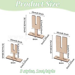 3 Sizes Wooden Bow Maker Sets&nbsp;AJEW-WH0270-346