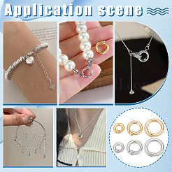 24Pcs 6 Styles Brass Locking Jump Rings&nbsp;KK-PH0012-77
