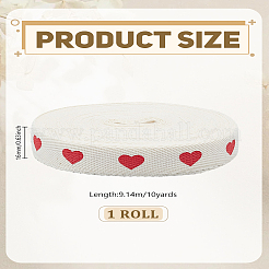 10 Yards Polyester Grosgrain Ribbon&nbsp;OCOR-WH0070-193B