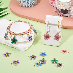 40Pcs 5 Colors Alloy Enamel Pendants&nbsp;ENAM-TA0003-45