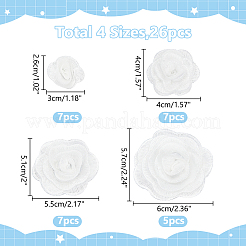 26Pcs 4 Style 3D Computerized Embroidery Polyester Ornament Accessories&nbsp;DIY-WR0003-73B