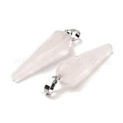 Natural Rose Quartz Pointed Pendants&nbsp;G-D089-01P-06