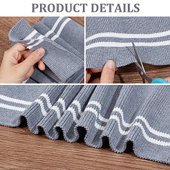 95% Polyester & 5% Stripe Pattern Elastic Fiber Ribbing Fabric for Cuffs&nbsp;FIND-WH0016-36A