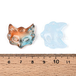 Baking Paint Transparent Glass Connector Charms&nbsp;DGLA-N018-18