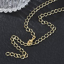 4MM Brass Twisted Dapped Chain Necklaces for Women&nbsp;KK-CBA4FD4-13G