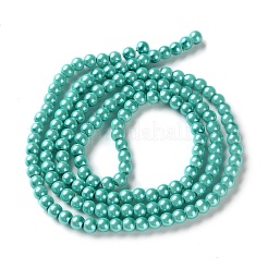 Baking Paint Pearlized Glass Pearl Round Bead Strands&nbsp;HY-XCP0001-18