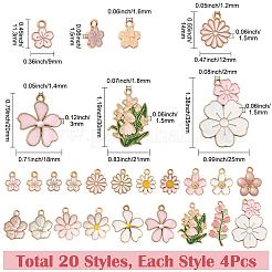 80Pcs 20 Styles Alloy Enamel Pendants&nbsp;ENAM-SC0007-05