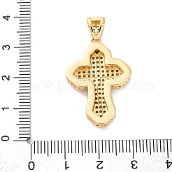 Brass Micro Pave Cubic Zirconia Pendants&nbsp;KK-S510-48G-01