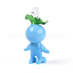 Handmade Lampwork Cartoon Radish Pendants&nbsp;LAMP-T025-10A
