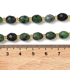 Natural Ruby in Zoisite Beads Strands&nbsp;G-F809-A49-01