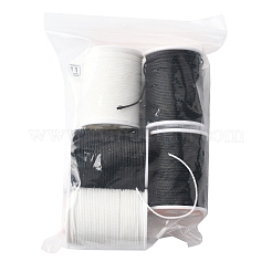 5 Rolls 2 Colors Round Waxed Polyester Cord&nbsp;YC-FS0001-01
