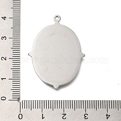 304 Stainless Steel Pendant Cabochon Settings&nbsp;STAS-H225-03P