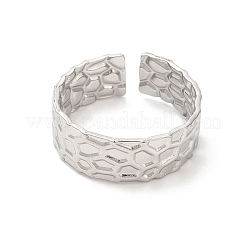 Non-Tarnish 304 Stainless Steel Cuff Wide Band Finger Rings&nbsp;RJEW-L107-011P