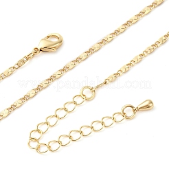 Brass Oval Link Chain Necklaces&nbsp;MAK-L045-04G