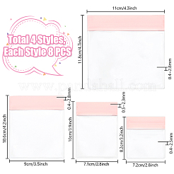32Pcs 4 Styles Transparent EVA Packaging Resealable Bags&nbsp;ABAG-PH0001-63