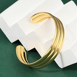 304 Stainless Steel Cuff Bangles for Women&nbsp;BJEW-Z097-02G