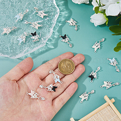 16Pcs 4 Colors Alloy Resin Pendants&nbsp;FIND-DC0008-09