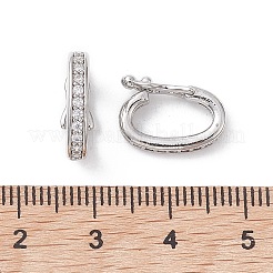 Brass Micro Pave Clear Cubic Zirconia Twister Clasps&nbsp;KK-K360-28P