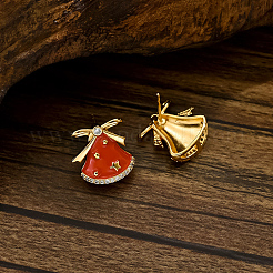 Brass Christmas Bell Stud Earrings&nbsp;BM0572