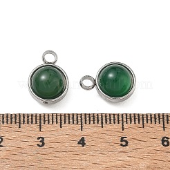 Natural Dyed White Jade Charms&nbsp;G-K325-01P-08-1