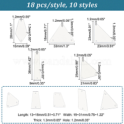 180Pcs 10 Style Sew On Mirror Rhinestones&nbsp;DIY-PH0013-73