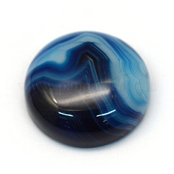 Dyed Natural Striped Agate/Banded Agate Cabochons&nbsp;X-G-R348-20mm-02