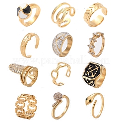Faddish Ion Plating(IP) 304 Stainless Steel Finger Rings&nbsp;RJEW-MSMC002-15