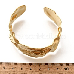 Textured 304 Stainless Steel Cuff Bangles for Women&nbsp;STAS-Z108-09G-01