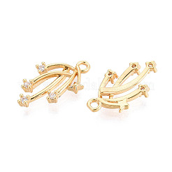 Brass Micro Pave Cubic Zirconia Charms&nbsp;KK-N263-108G