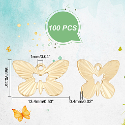 100Pcs Brass Pendants&nbsp;KK-DC0001-42
