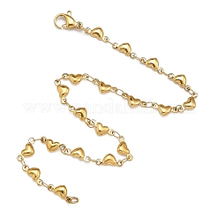 304 Stainless Steel Heart Link Bracelets&nbsp;BJEW-M121-03G