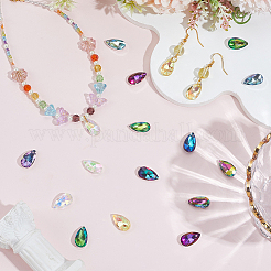 100Pcs 10 Colors Glass Pendants&nbsp;GLAA-SP0001-61