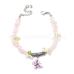Printed Alloy Butterfly Charm Bracelets&nbsp;BJEW-JB12404-02