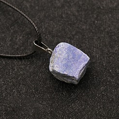 Natural Lapis Lazuli Raw Rough Nuggets Pendant Necklace&nbsp;FS-WG50F2C-10