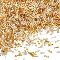 3300Pcs 3 Colors Plated Glass Bugle Beads&nbsp;SEED-TA0001-56