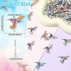 60Pcs 6 Colors Printed Alloy Connector Charms&nbsp;FIND-CJ0004-59