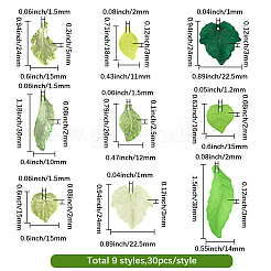 270Pcs 9 Styles Transparent Acrylic Pendants&nbsp;TACR-SC0001-48