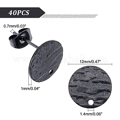 40Pcs Ion Plating(IP) 304 Stainless Steel Stud Earring Findings&nbsp;STAS-UN0040-65