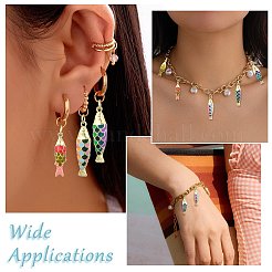 6Pcs 6 Styles Brass Enamel Pendants&nbsp;KK-CJ0005-84